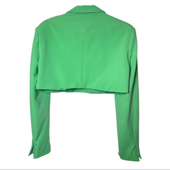 WeWoreWhat Kelly Green Oversized Women's size Medium Cropped Blazer - Picture 3 of 6